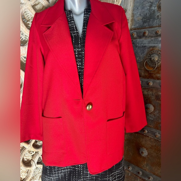 Bright Red Blazer - Picture 2 of 6